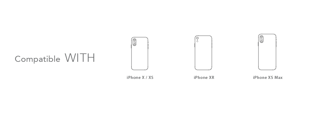 Compatible with: iPhone X / XS, iPhone XR, iPhone XS Max
